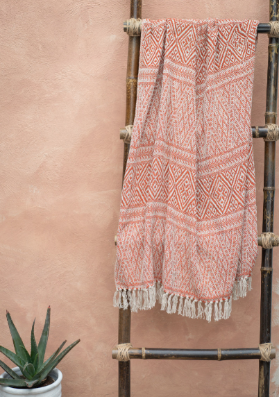 Terracotta Recycled Cotton Throw