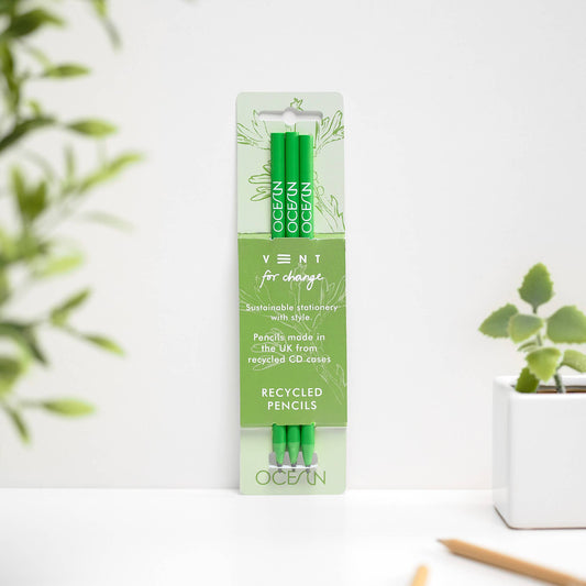 Pencils Pack of 3 recycled - OCEAN Algae Green
