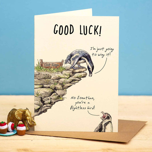 Flightless Bird Card - Good Luck Card