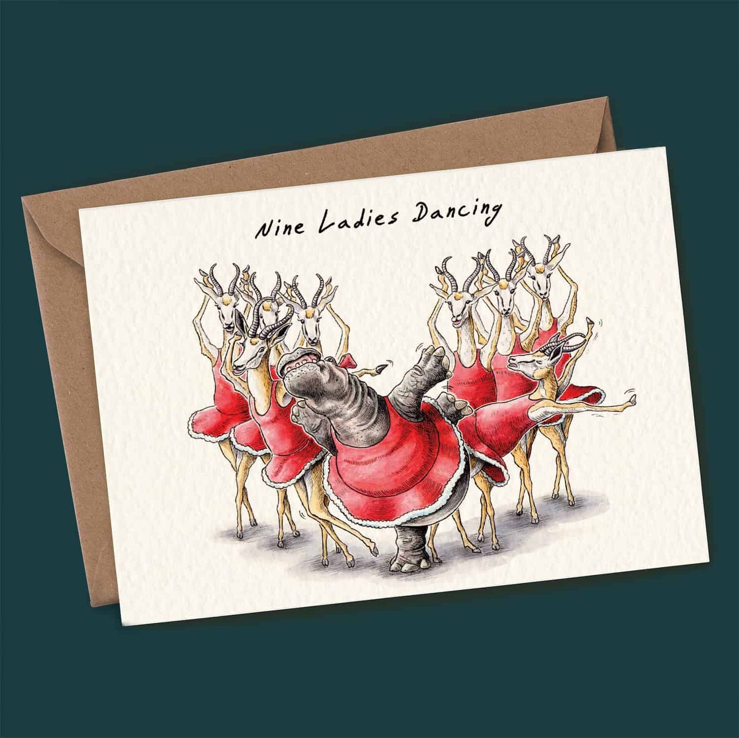 Nine Ladies Dancing - Christmas Card