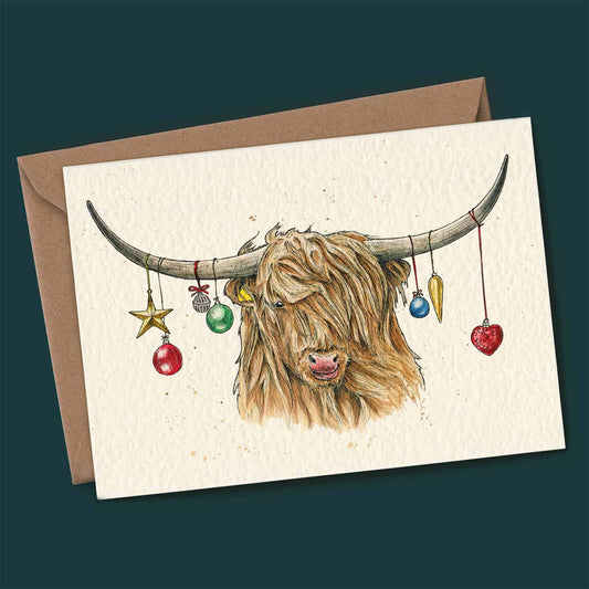 Highland Cow Card - Christmas Card