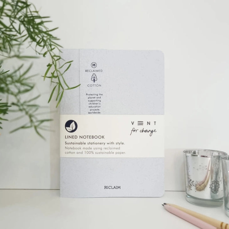 VENT Reclaimed Cotton Notebook- Grey