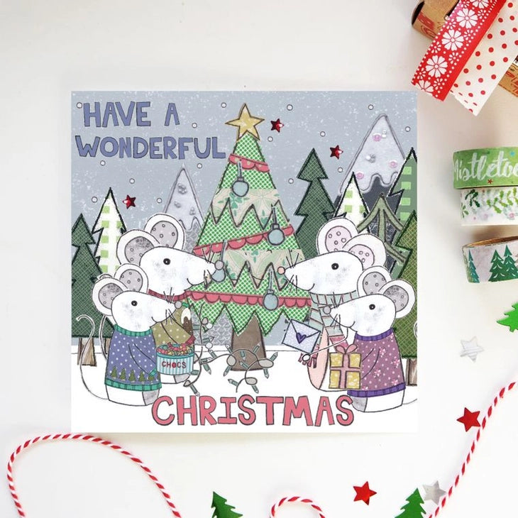 Wonderful Christmas Mice Eco Card