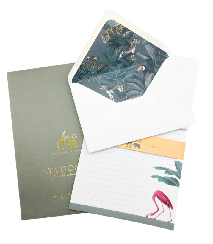 Flamingo Lined Writing Paper With Lined Envelops