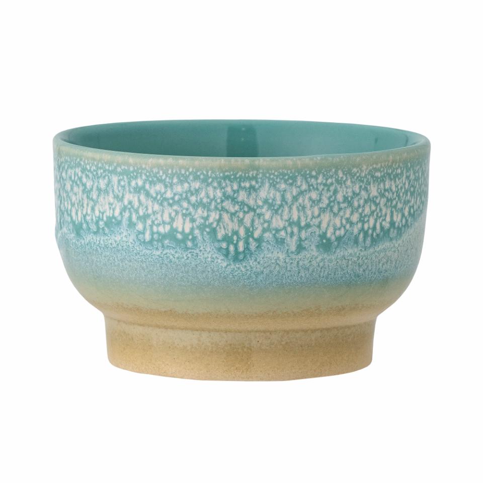 Stoneware Glazed Green Bowl
