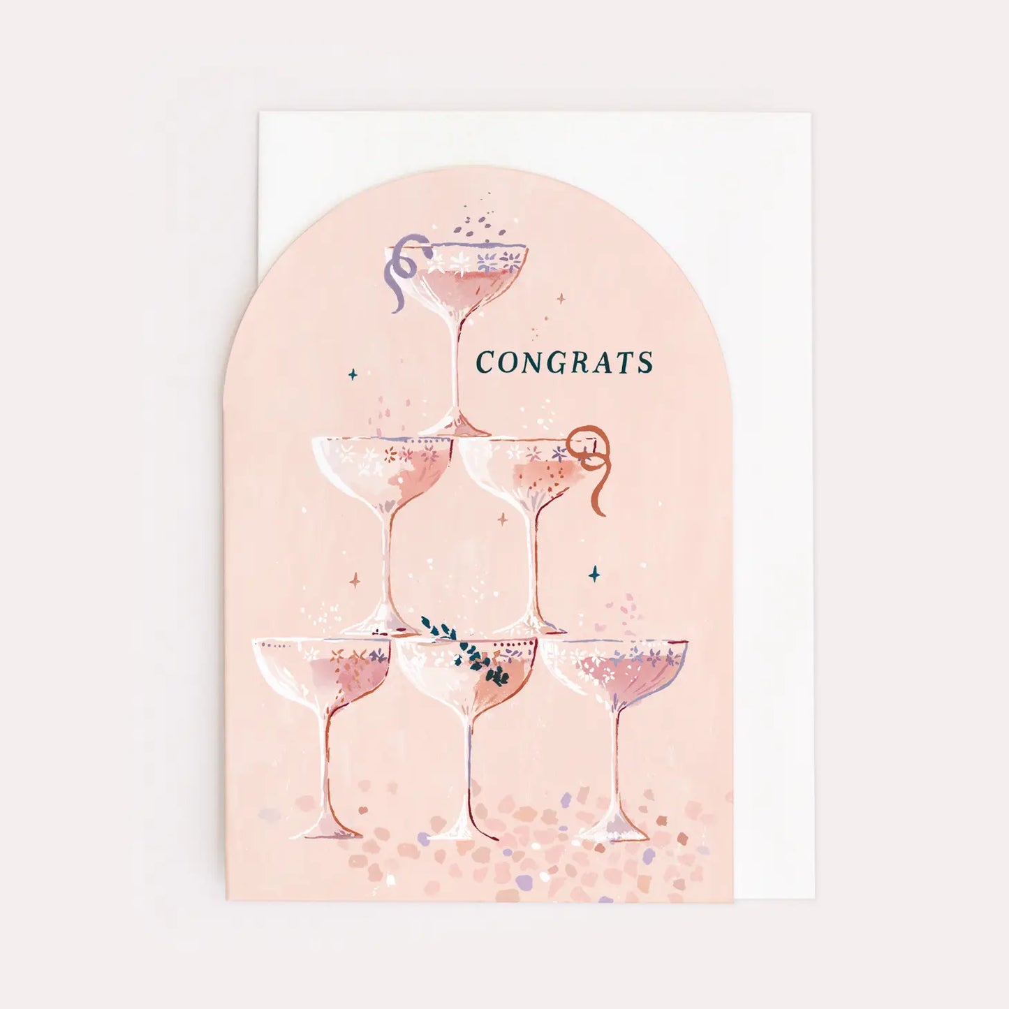 Champagne Congratulations Card - Wedding Card