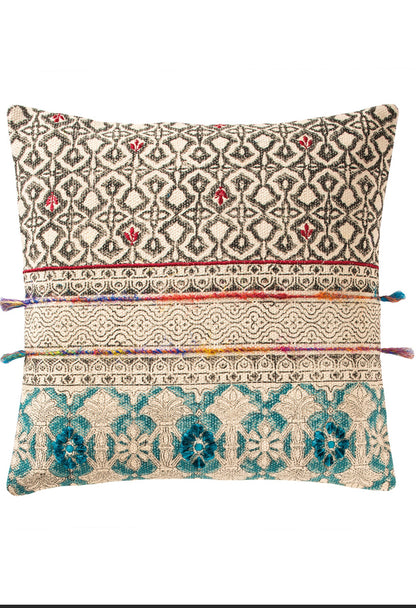 Tribal Indian Embroidered Cushion - Style 1