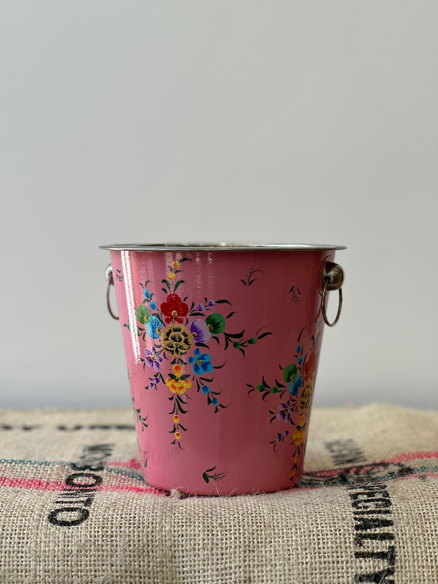 Hand Painted Pink Bucket