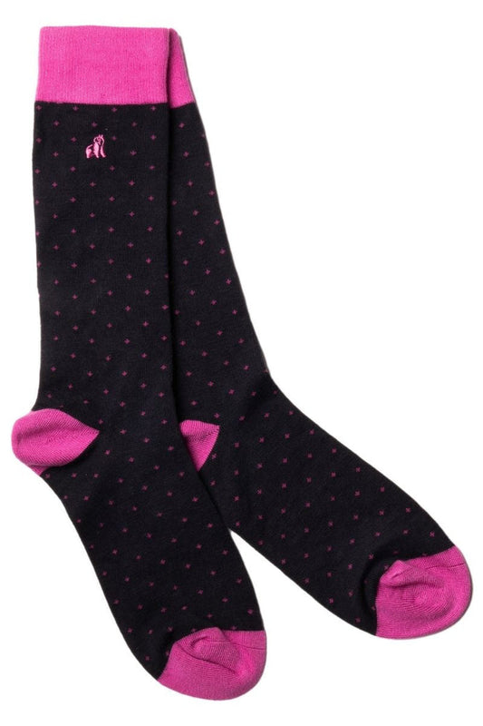 Swole Panda - Women’s Spotted Pink Bamboo Socks