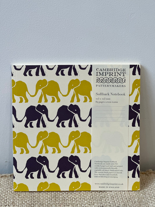 Cambridge Imprint - Square Notebook (Elephants)