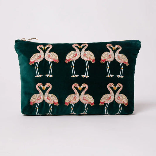 Elizabeth Scarlett Flamingo Makeup Bag