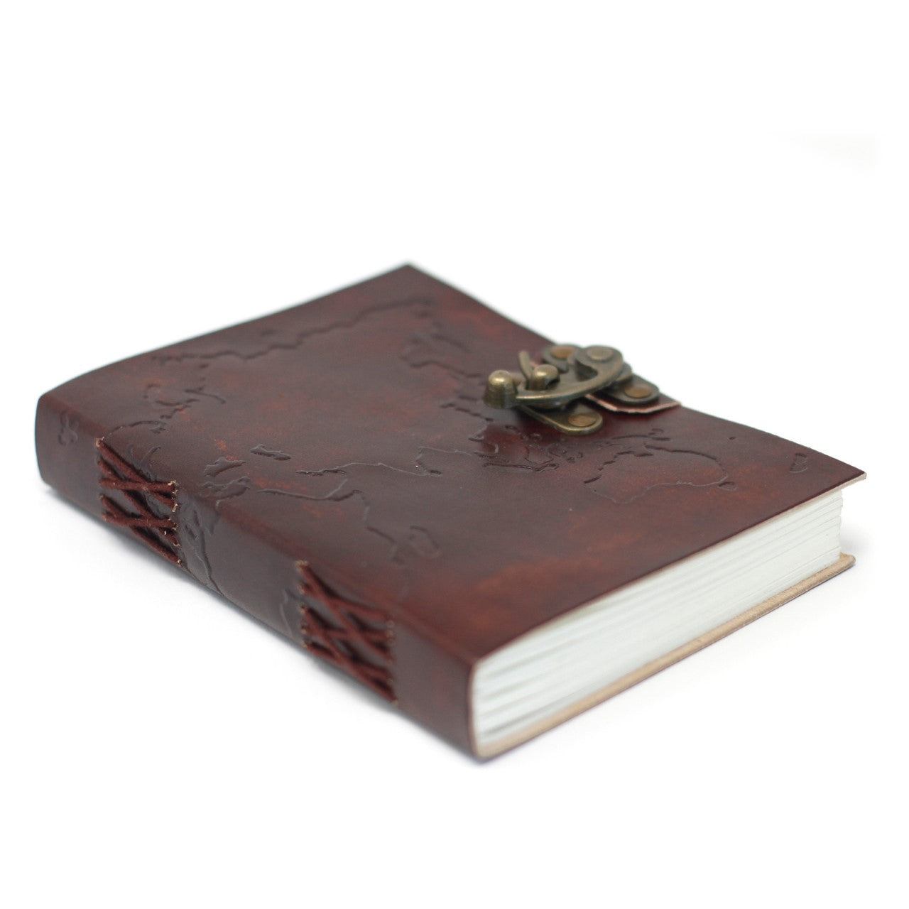 Leather Notebook - World Map